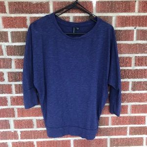 Heather blue 3/4 tee